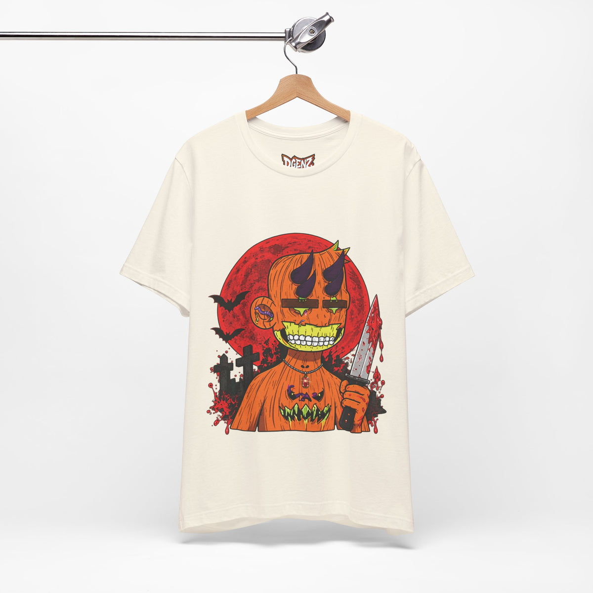 Natural Radiated Boyz Pumpkin Horror crypto T-Shirt with Halloween NFT artwork