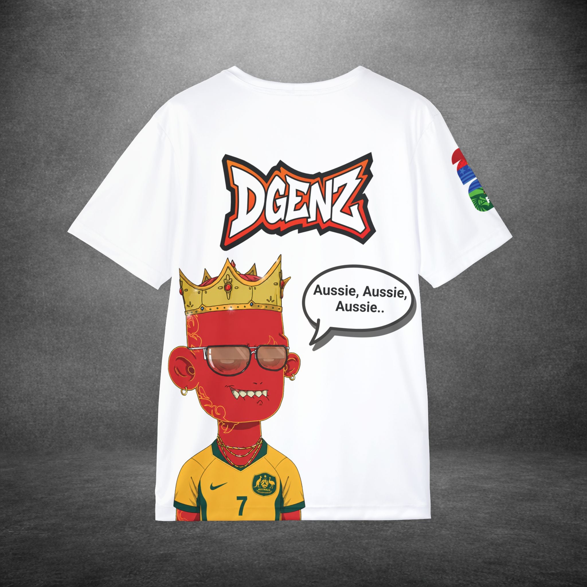 Australia #7 Matthew Leckie customizable soccer jersey front and back design with personalized speech bubble