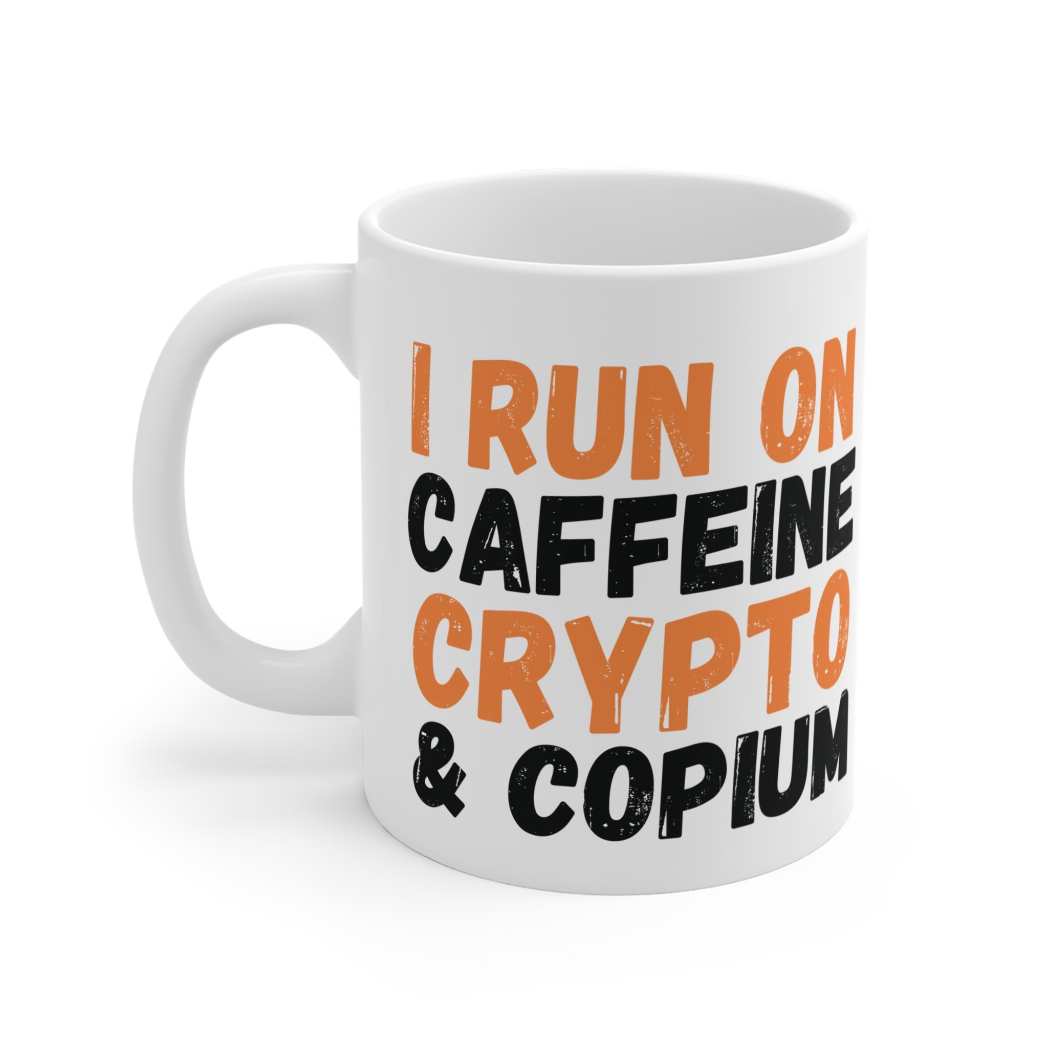 Caffeine Crypto & Copium Coffee Cup