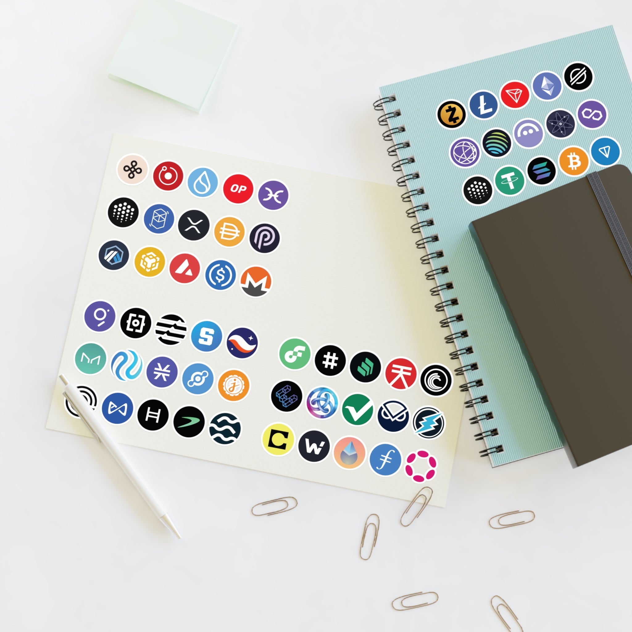 Crypto Coin vinyl stickers collection