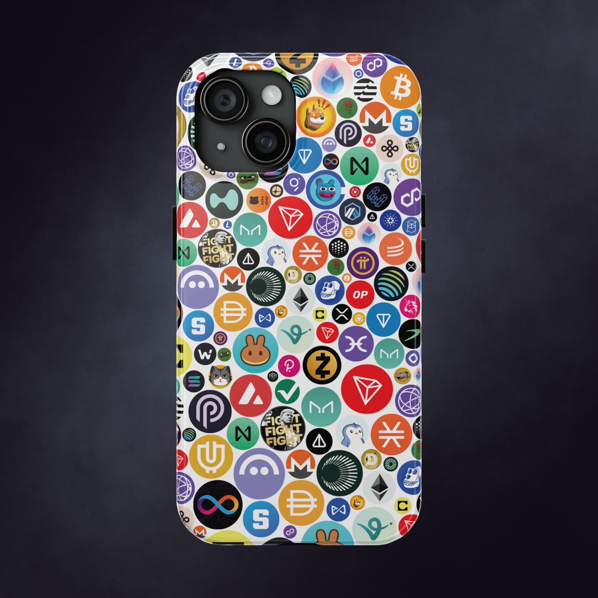 Crypto Coin Phone Case | Bitcoin, Ethereum & Altcoin Collage | Tough Shockproof Case for iPhone & Samsung