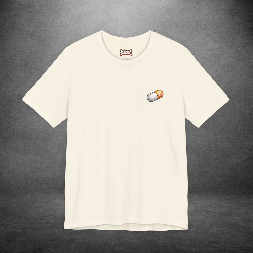 Bitcoin orange pill graphic tee for BTC maximalists