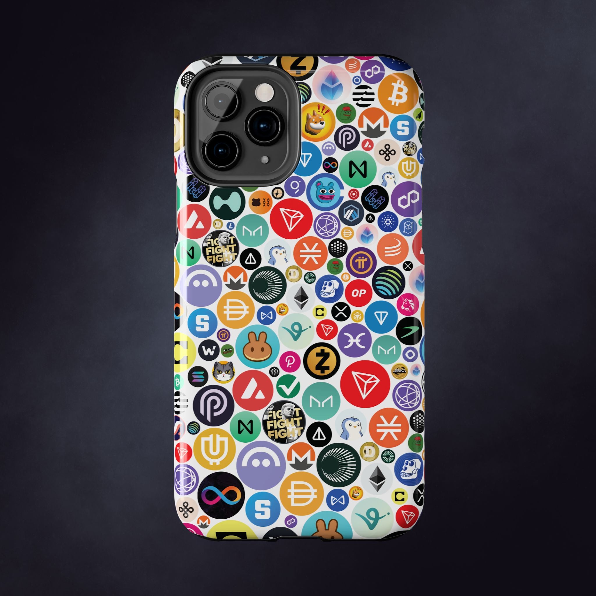 Crypto Coin Phone Case | Bitcoin, Ethereum & Altcoin Collage | Tough Shockproof Case for iPhone & Samsung