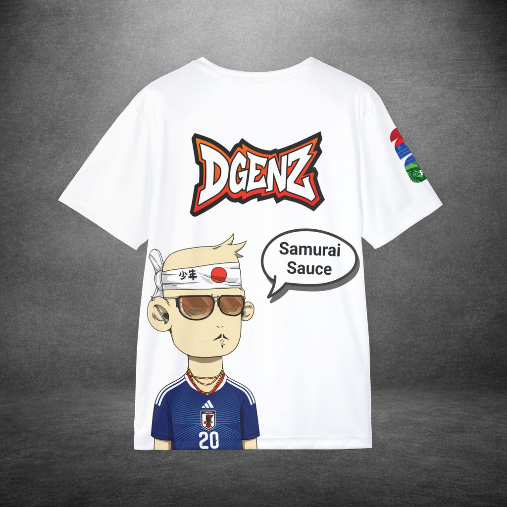 Japan #20 Takefusa Kubo customizable soccer jersey front and back design with personalized speech bubble