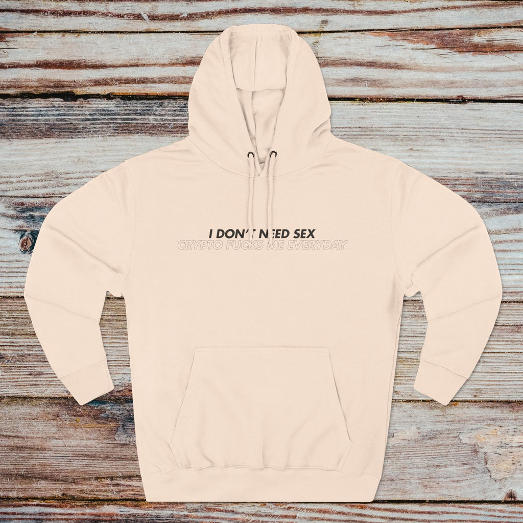 Minimalist crypto hoodie for traders and degens