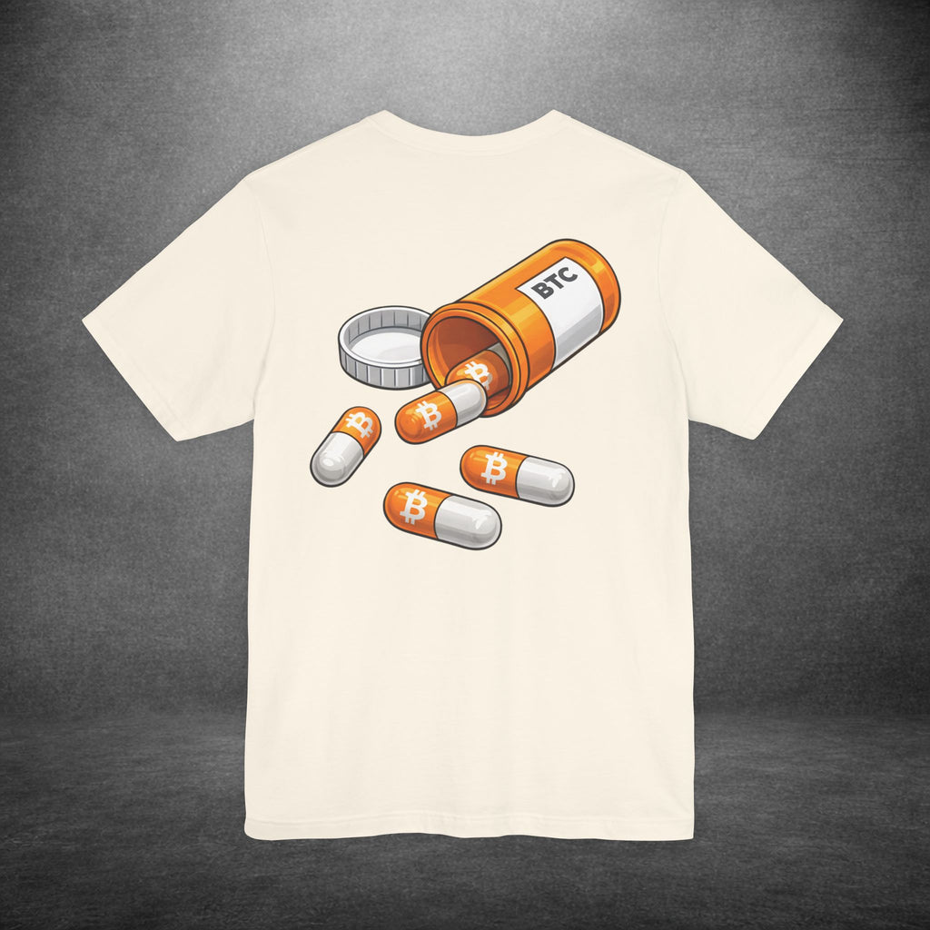 Bitcoin culture shirt inspired by orange pill philosophy