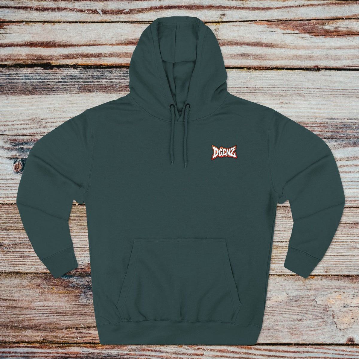 Sports Green DGENZ Pumpkin Horror NFT Hoodie front with chest logo