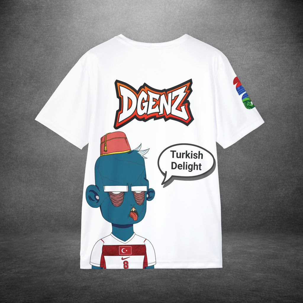 Turkey #8 Arda Güler customizable soccer jersey front and back design with personalized speech bubble