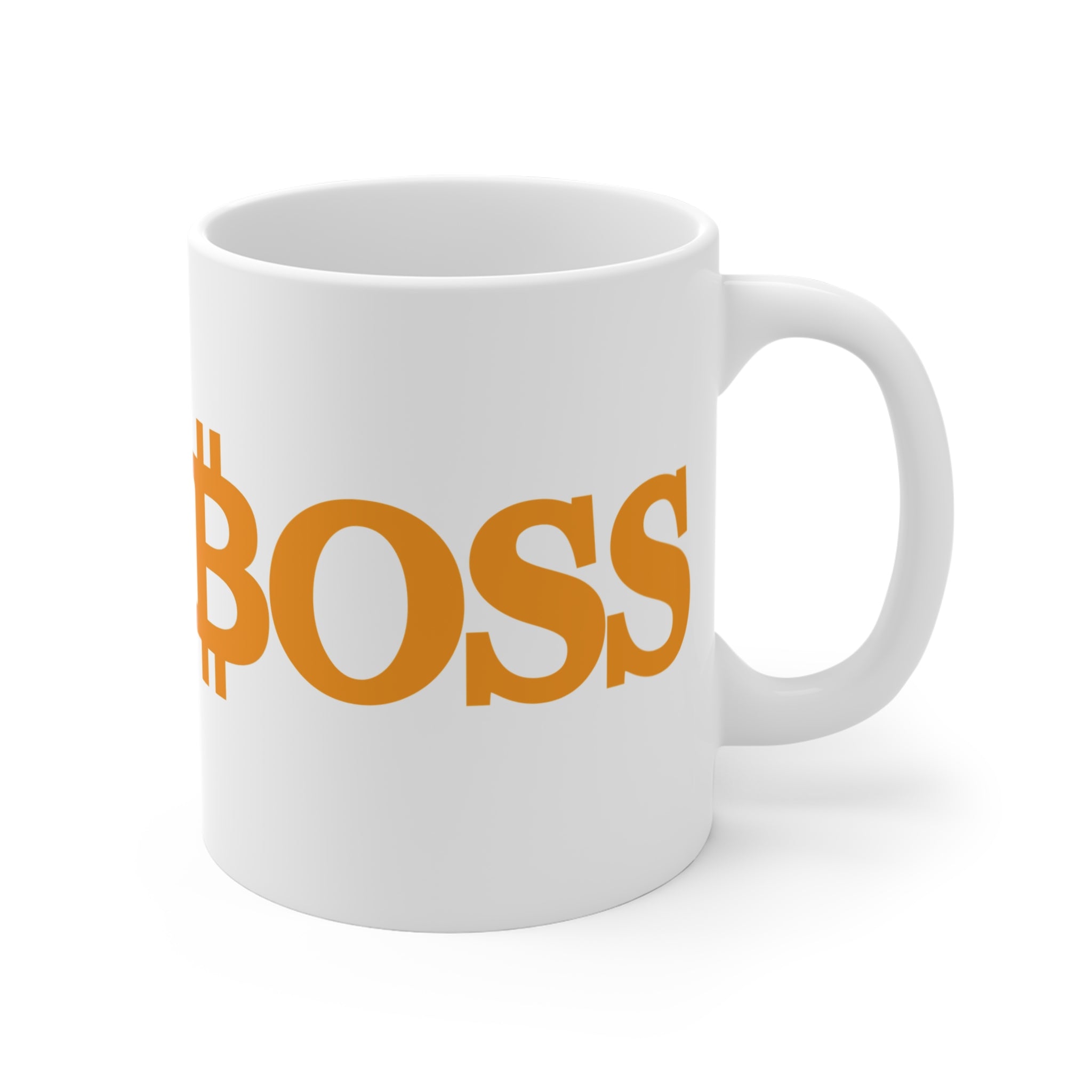 Bitcoin Boss Mug with bitcoin logo