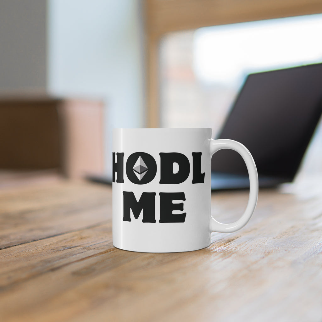 HODL ME Ethereum Mug close-up