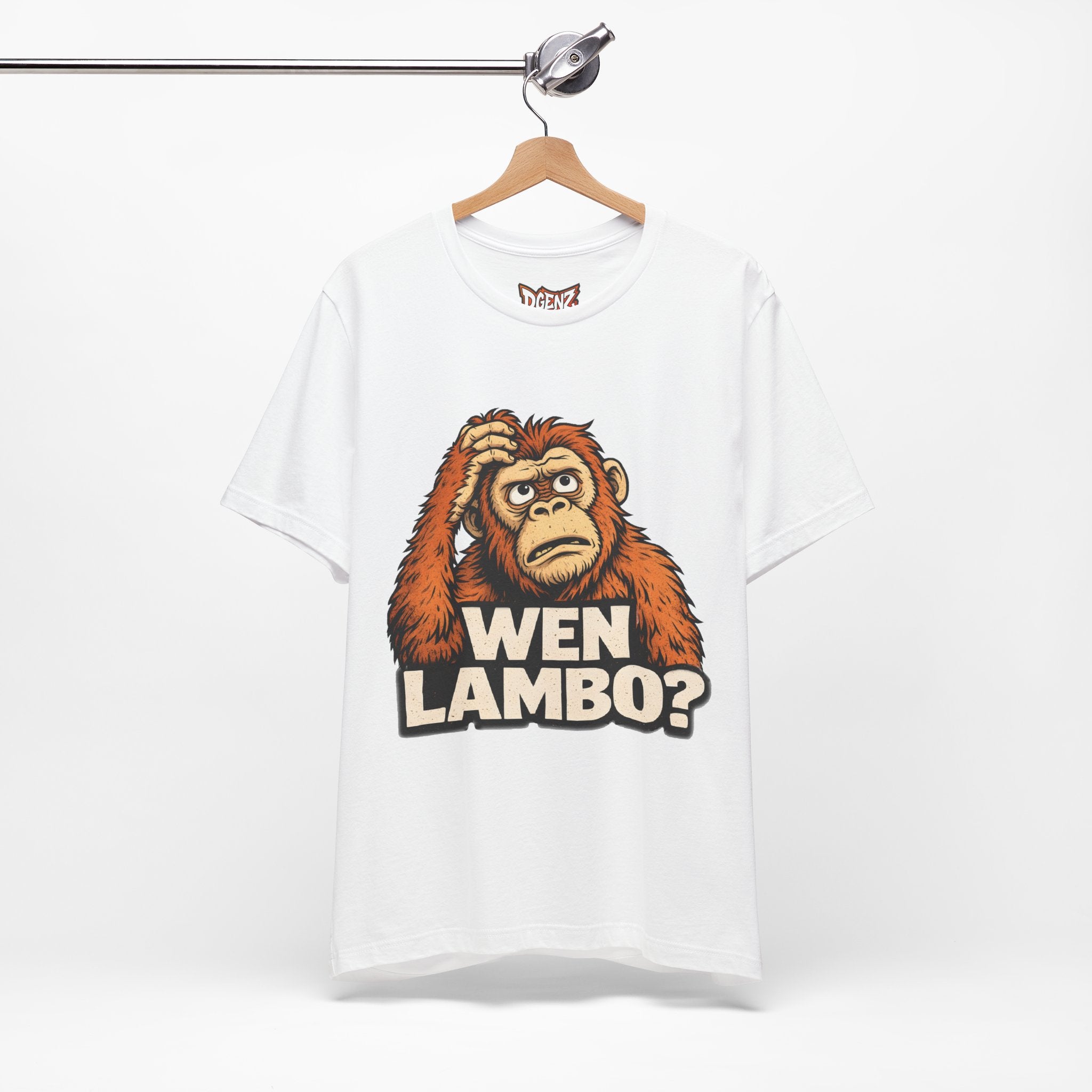 WEN LAMBO ape t-shirt front view with cartoon artwork