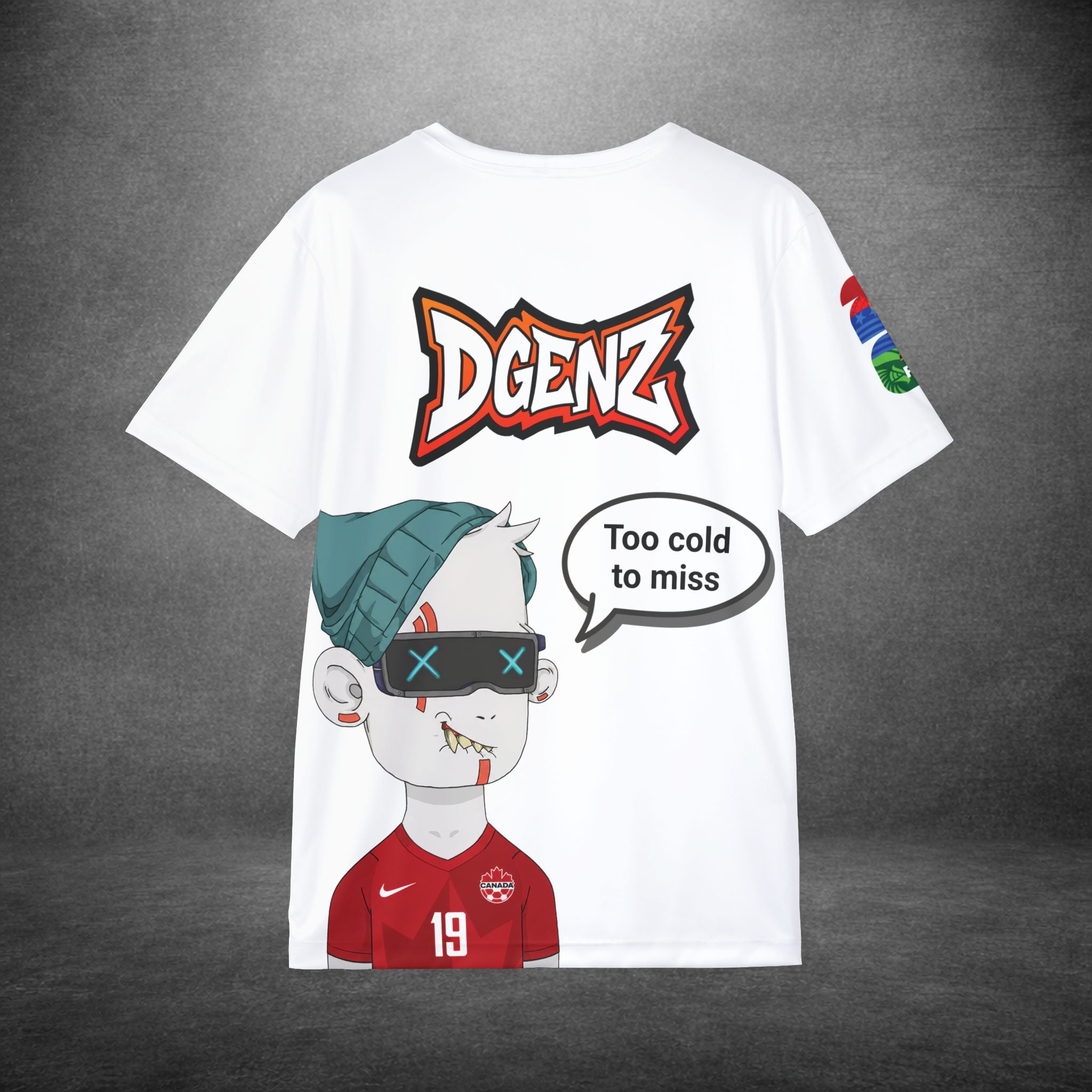 Canada #19 Alphonso Davies customizable soccer jersey front and back design on white sports shirt