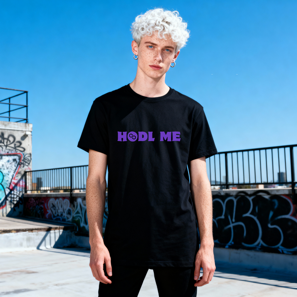 HODL ME Polygon T-Shirt on model