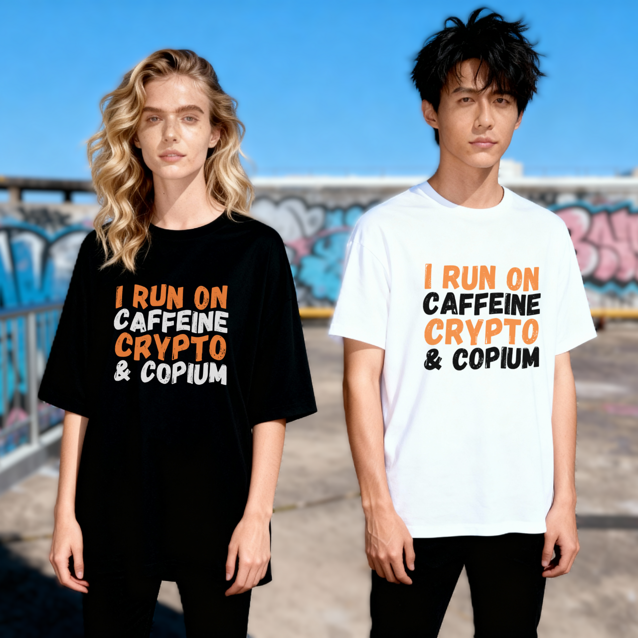 Crypto humor t-shirt mockup