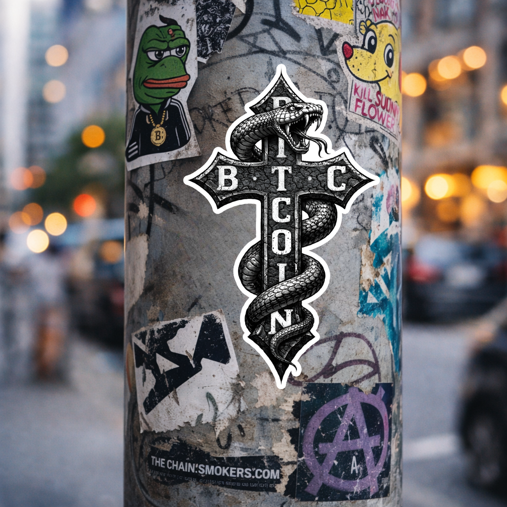 Bitcoin Serpent crypto sticker design