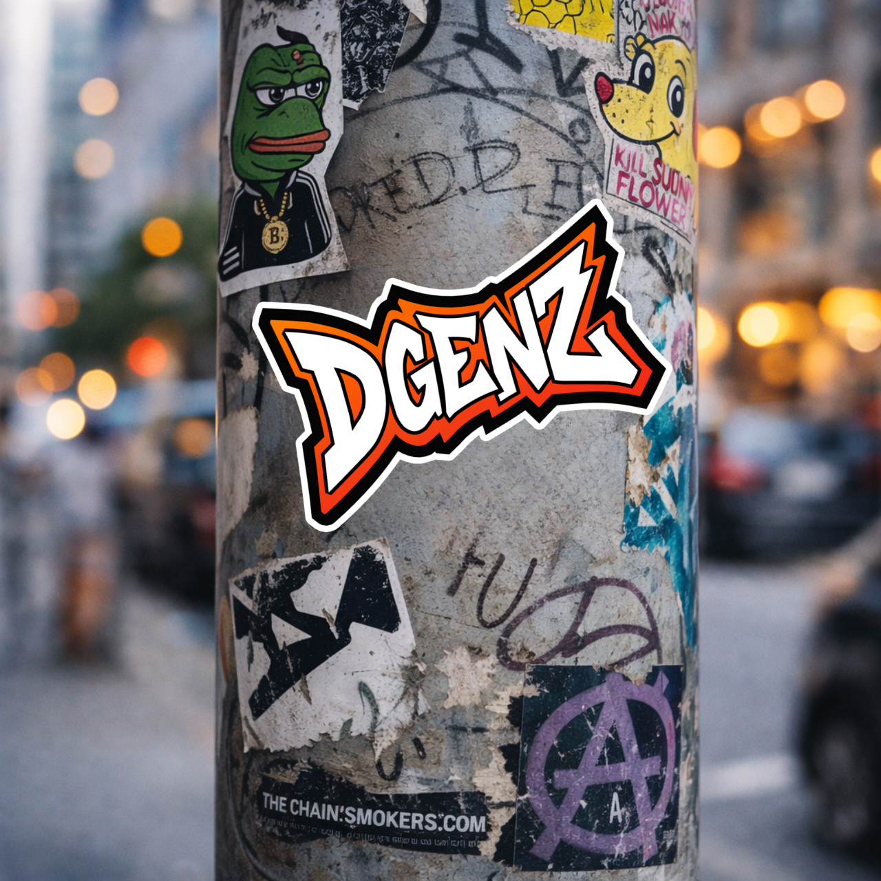 Dgenz NFT Crypto Sticker mockup