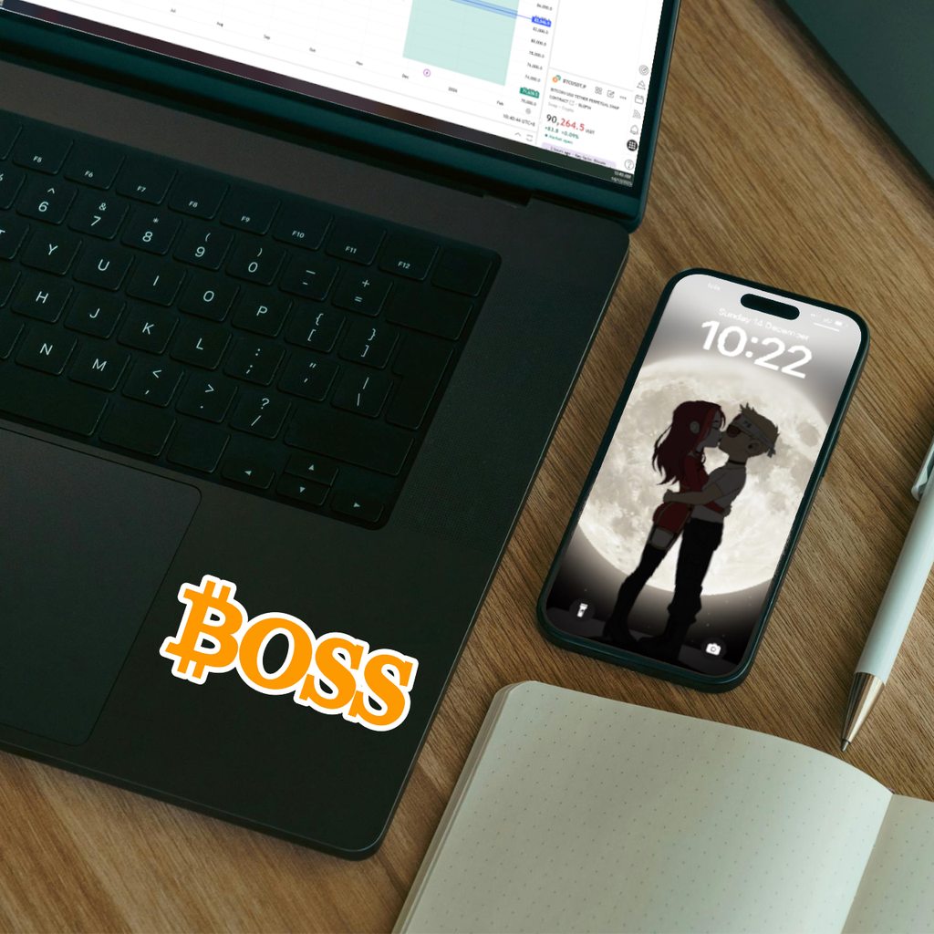 Bitcoin Boss Crypto Sticker design