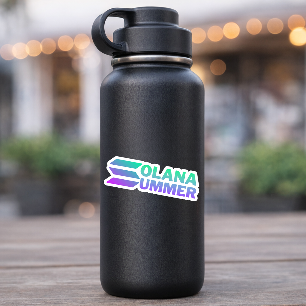 Solana Summer Crypto Sticker design