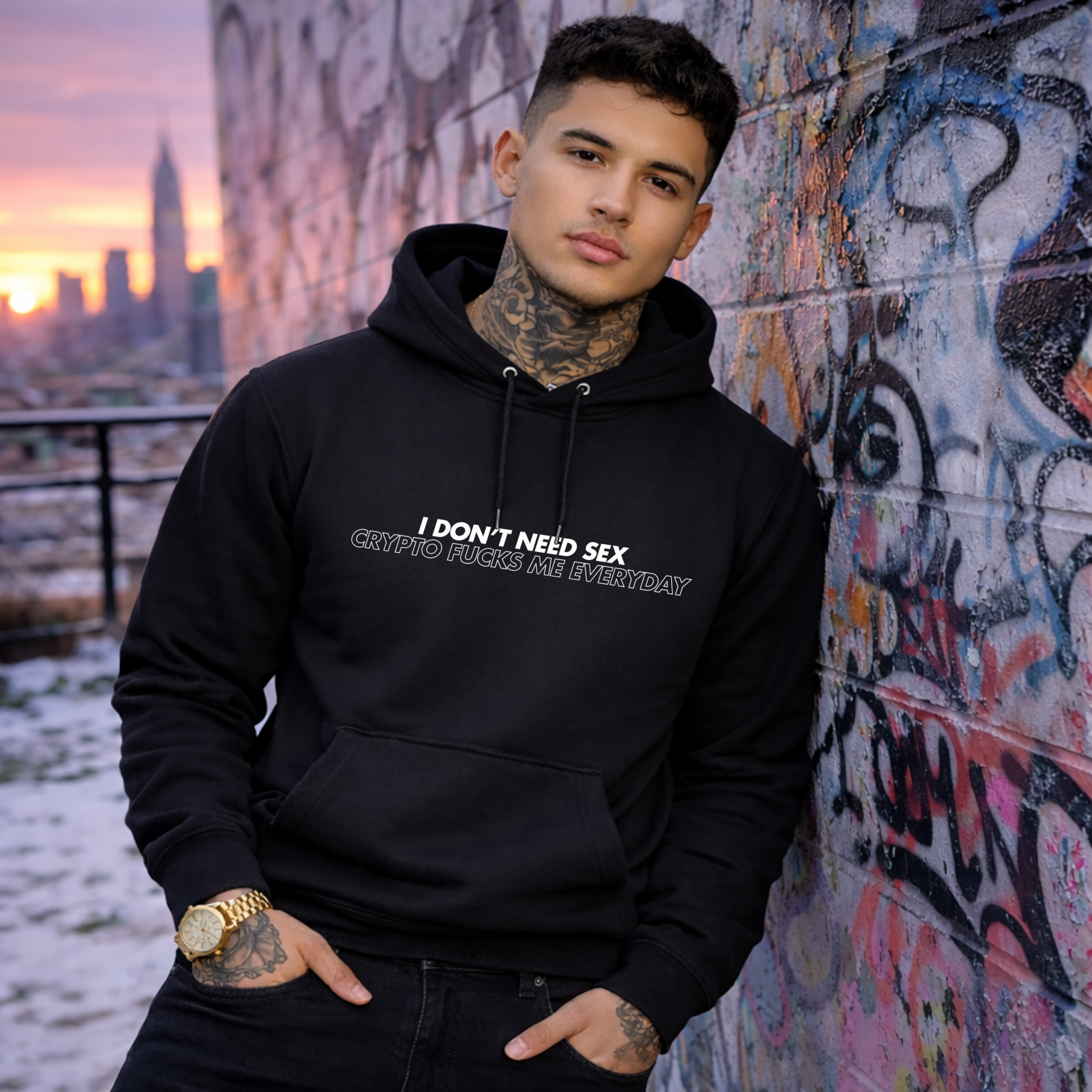 I Don’t Need Sex Crypto Fucks Me Everyday hoodie for crypto traders