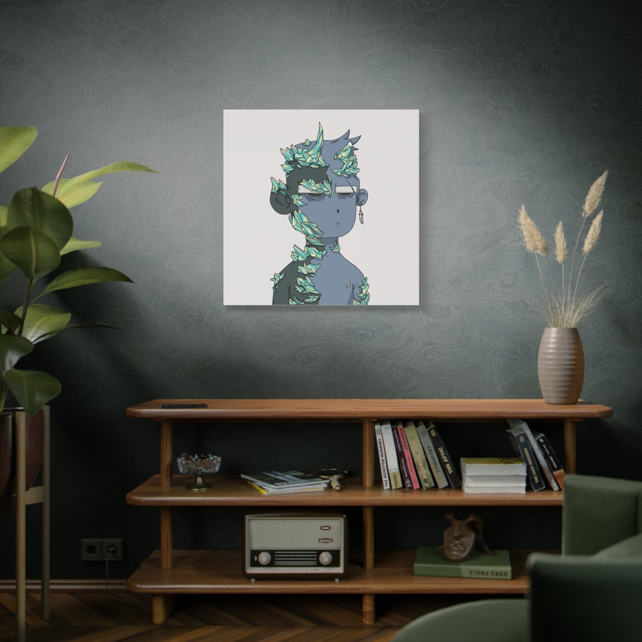 NFT holder exclusive canvas artwork with premium wood frame