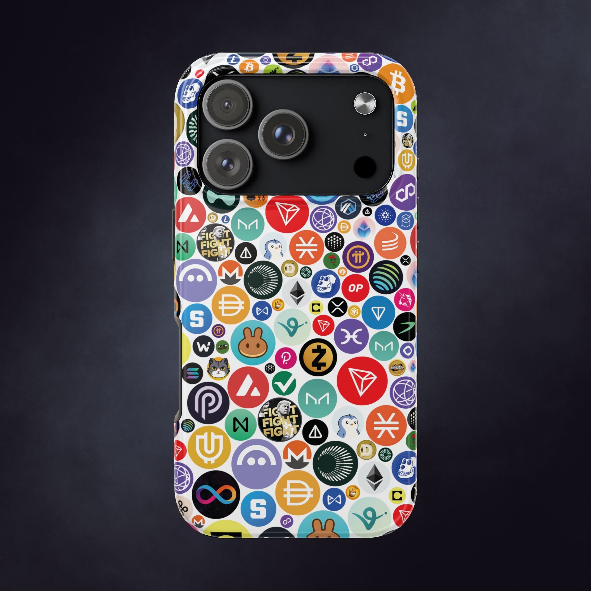 Crypto Coin Phone Case | Bitcoin, Ethereum & Altcoin Collage | Tough Shockproof Case for iPhone & Samsung