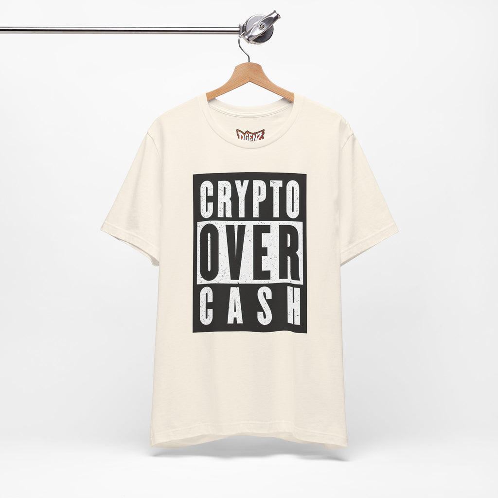Crypto over cash streetwear tee