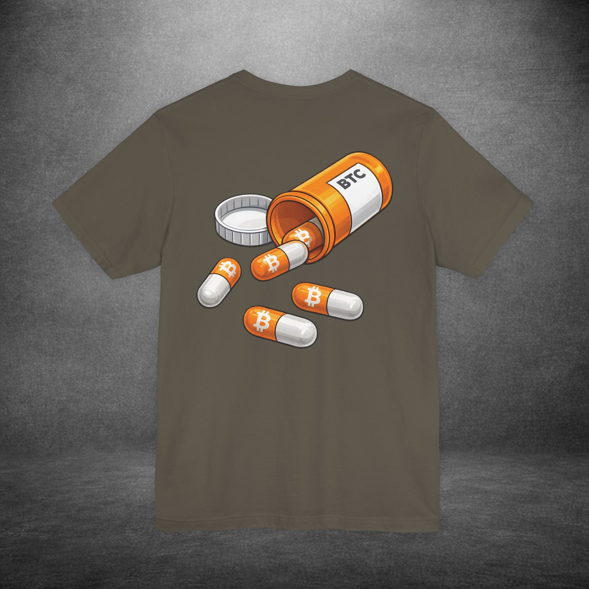 Bitcoin t-shirt symbolizing rejection of fiat system