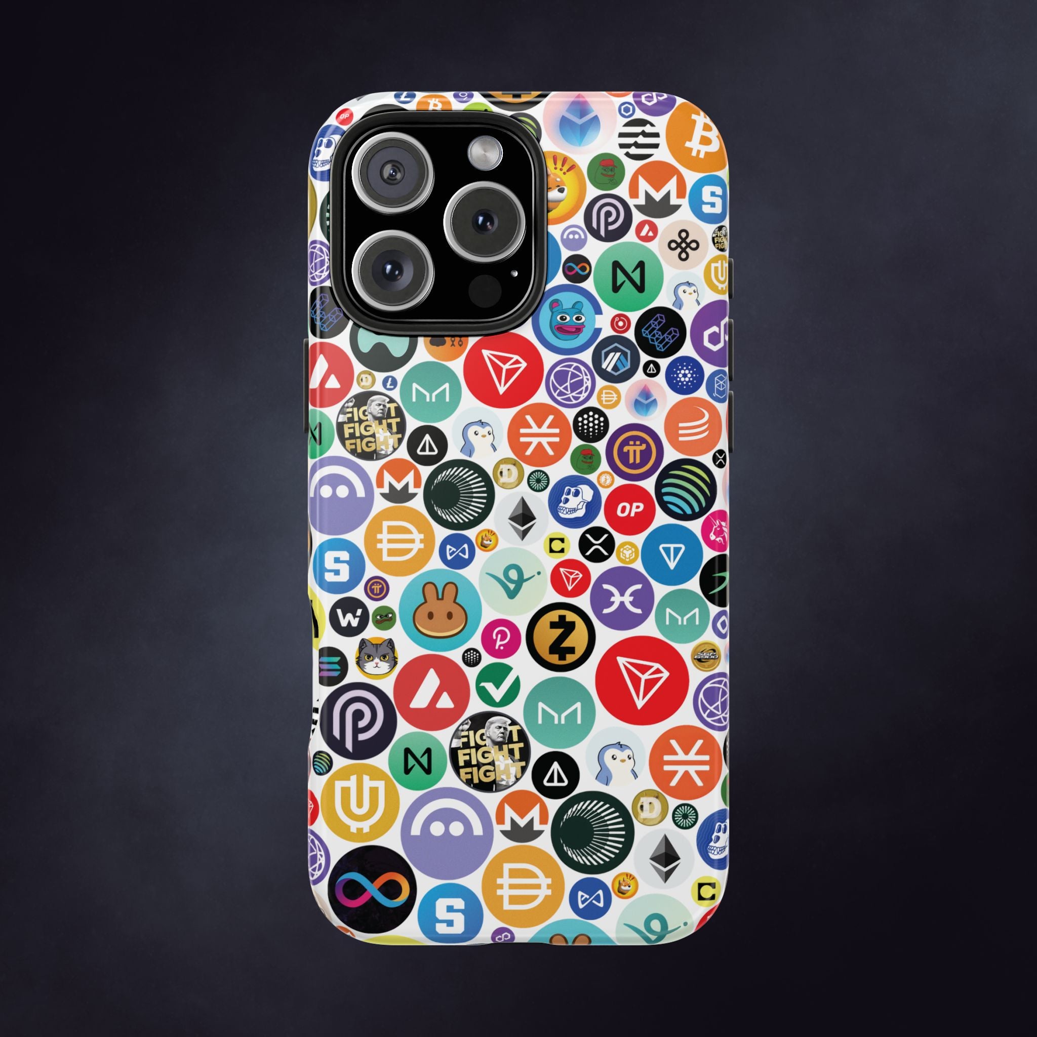 Crypto Coin Phone Case | Bitcoin, Ethereum & Altcoin Collage | Tough Shockproof Case for iPhone & Samsung