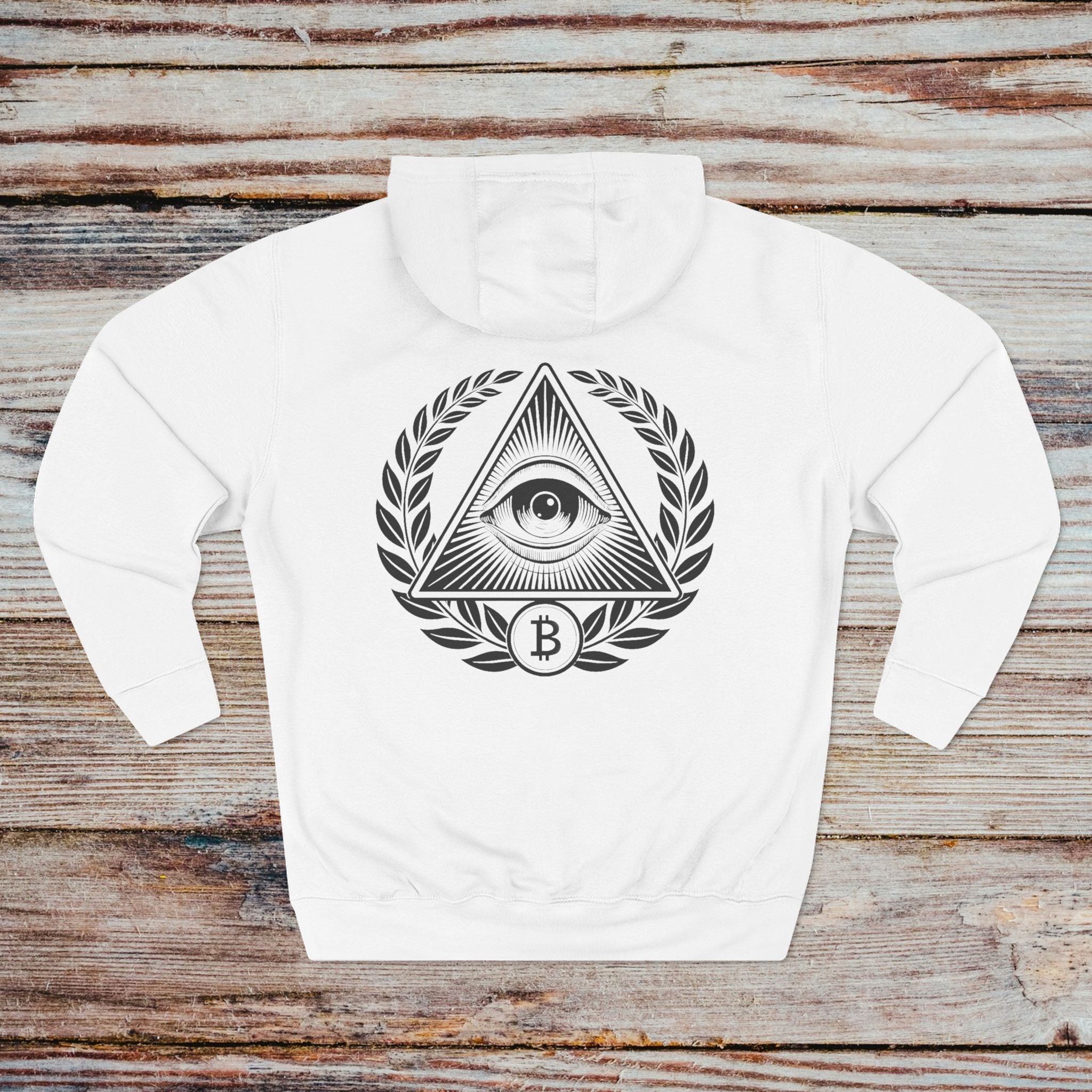 In Bitcoin We Trust hoodie in white – back view