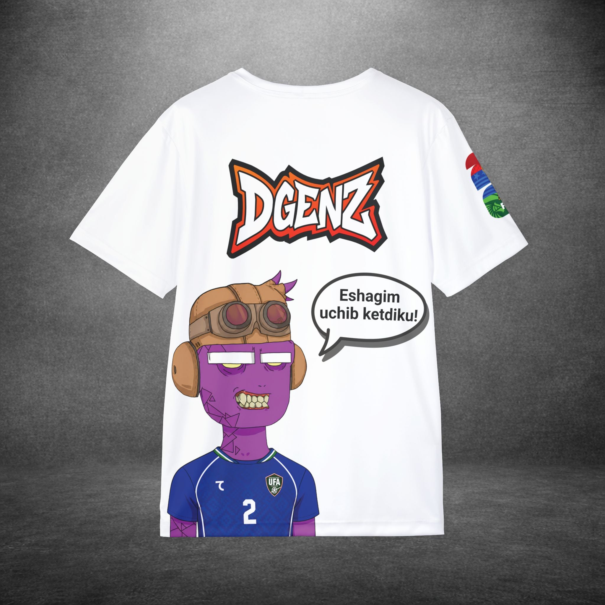 FIFA x DGENZ Uzbekistan #2 Abdukodir Khusanov custom football jersey back design on white shirt