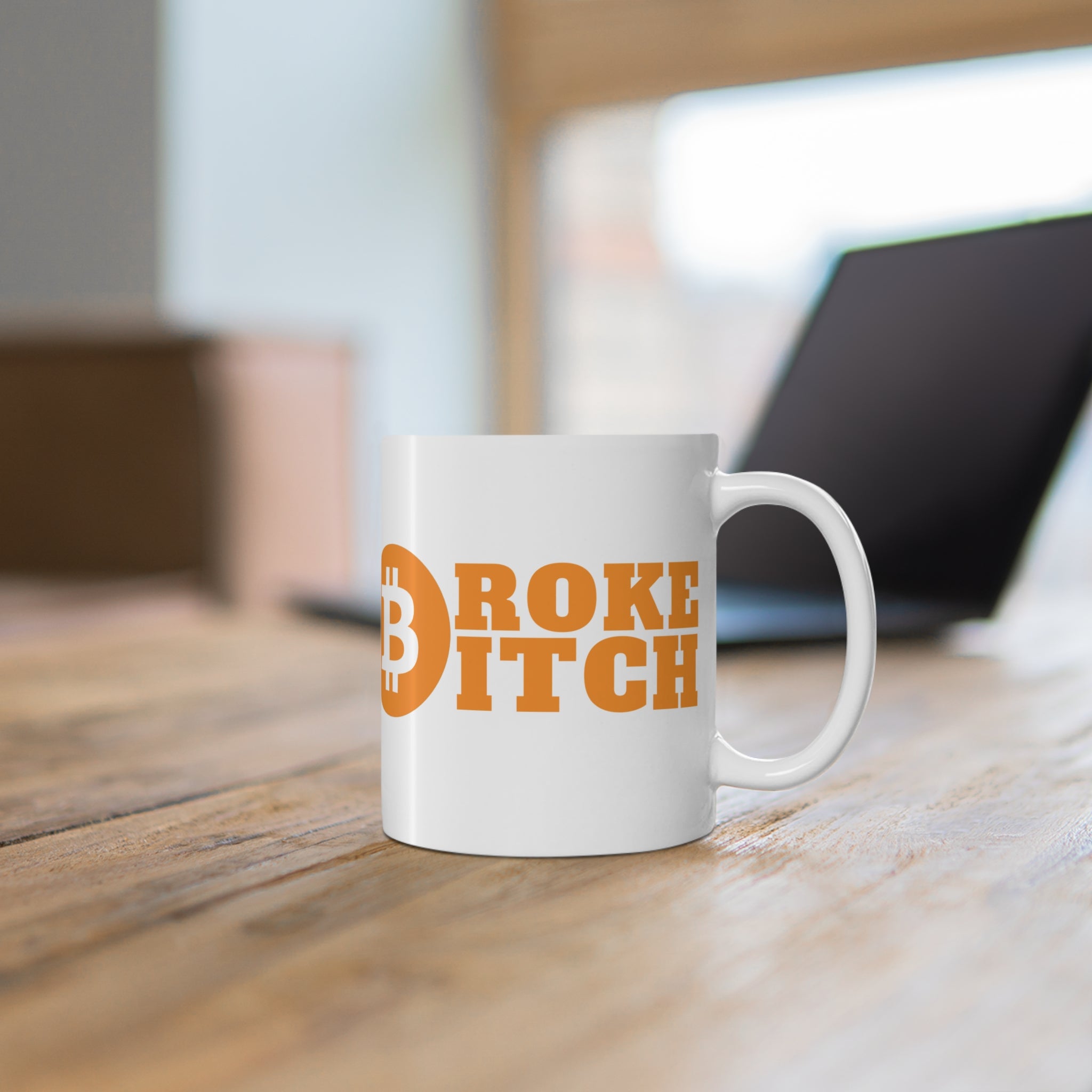 Broke Bitch Bitcoin Mug Design