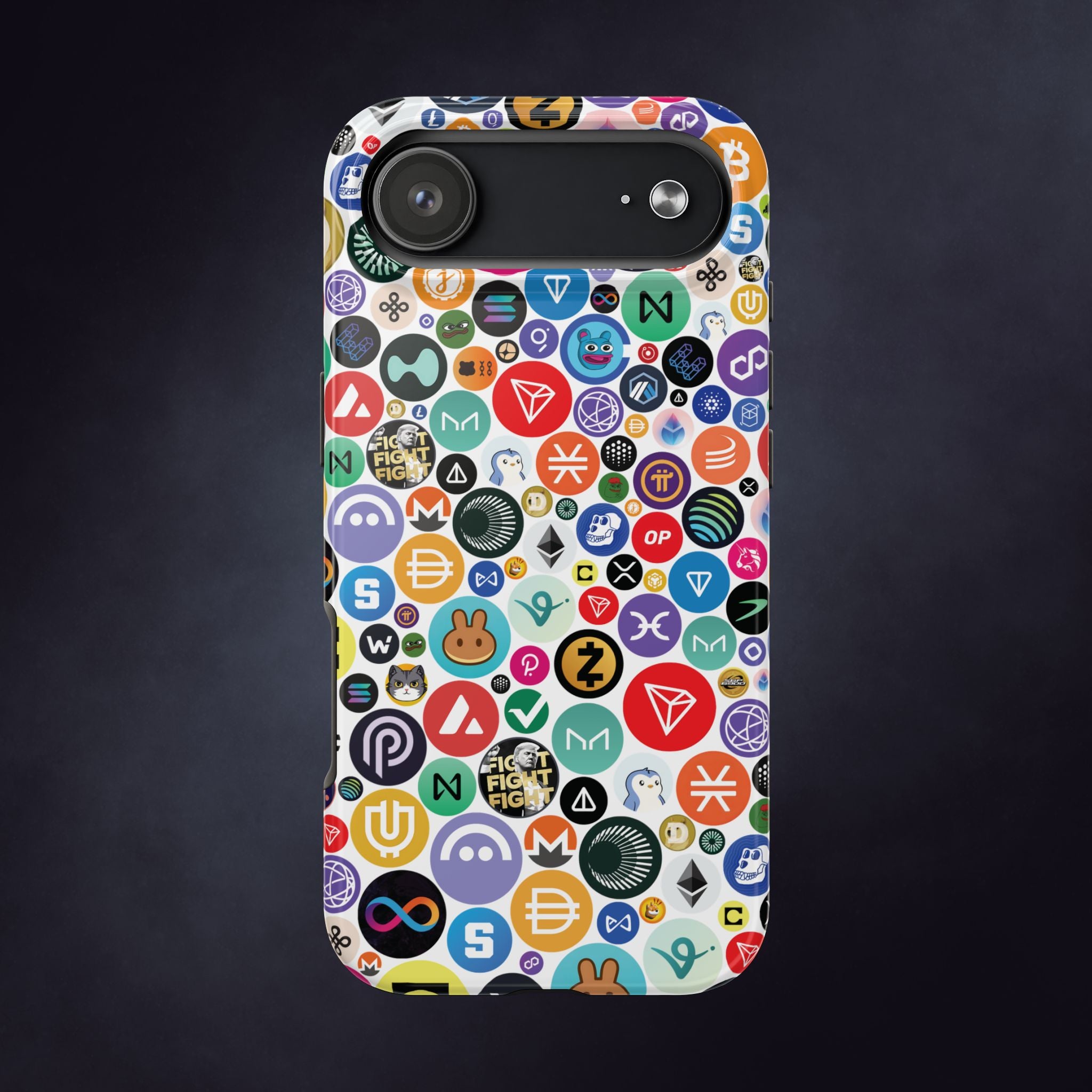 Crypto Coin Phone Case | Bitcoin, Ethereum & Altcoin Collage | Tough Shockproof Case for iPhone & Samsung