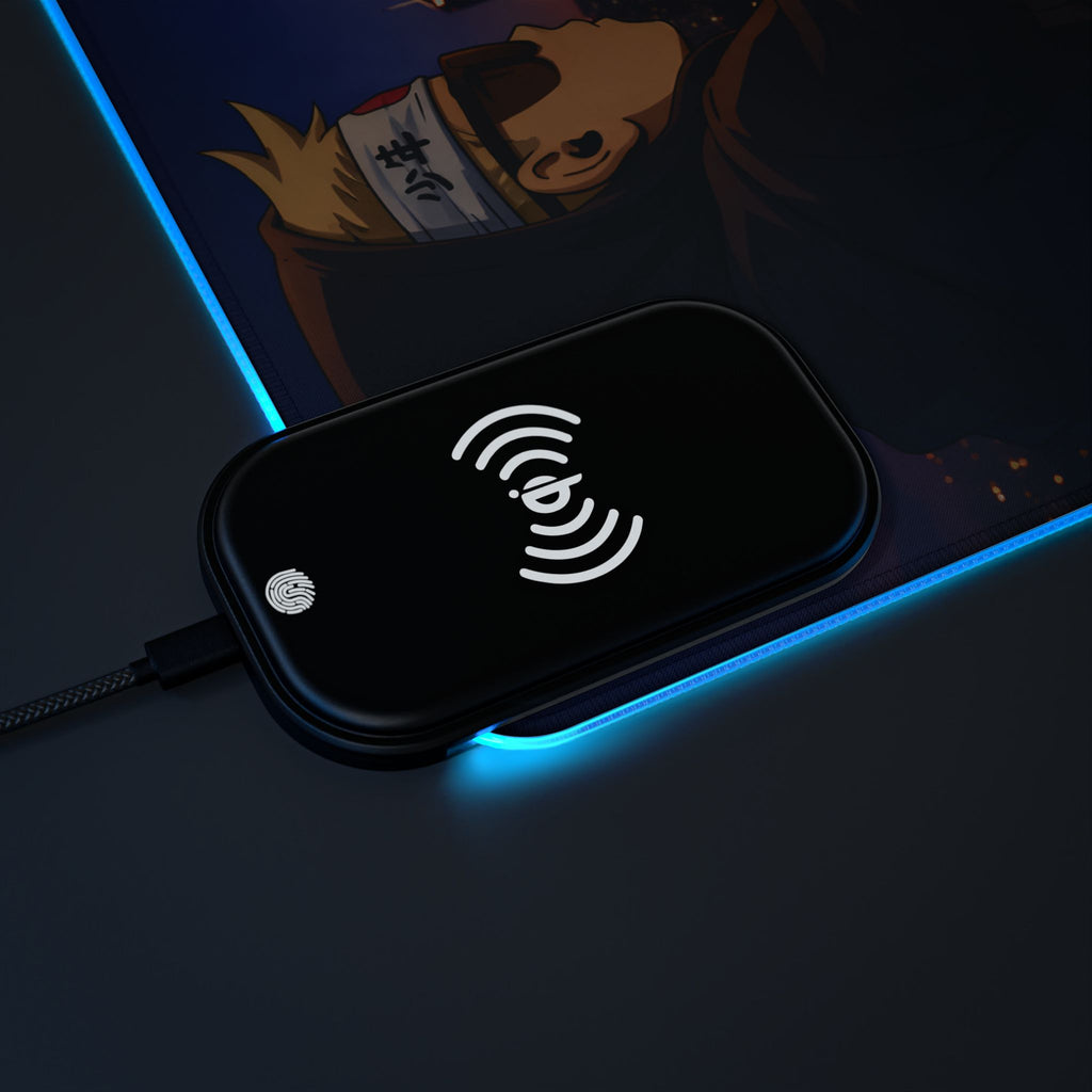 Injustice Perth Skyline RGB Gaming Mouse Pad | Wireless Phone Charging | Crypto Desk Mat