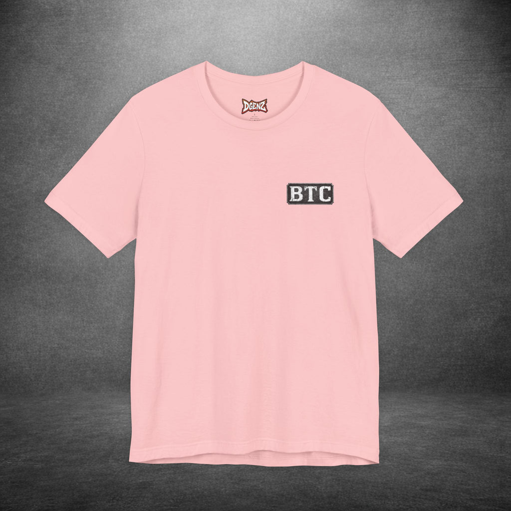 Minimal BTC chest logo with large serpent cross back print