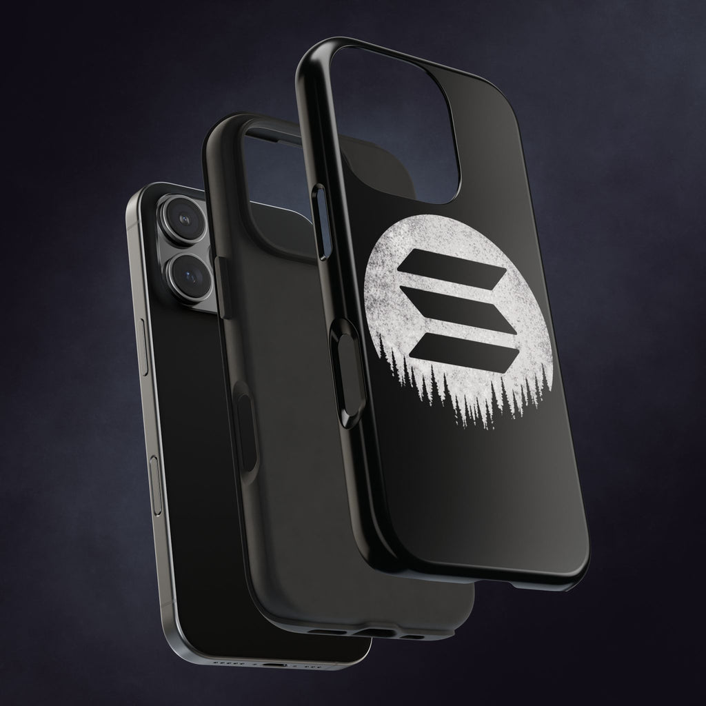 Solana To The Moon Phone Case | Minimalist SOL Crypto iPhone Case | Black Shockproof Case for iPhone & Samsung