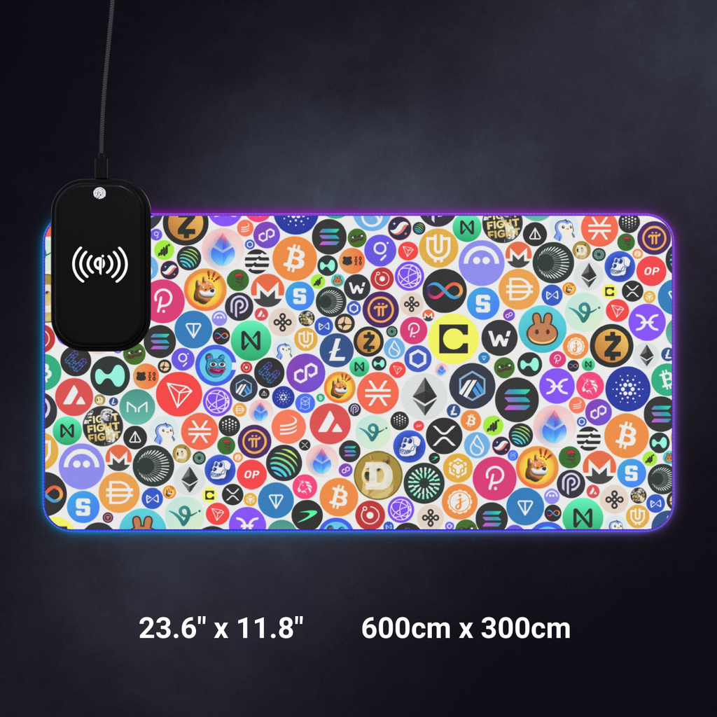 RGB mouse pad with non slip rubber base and stitched edges