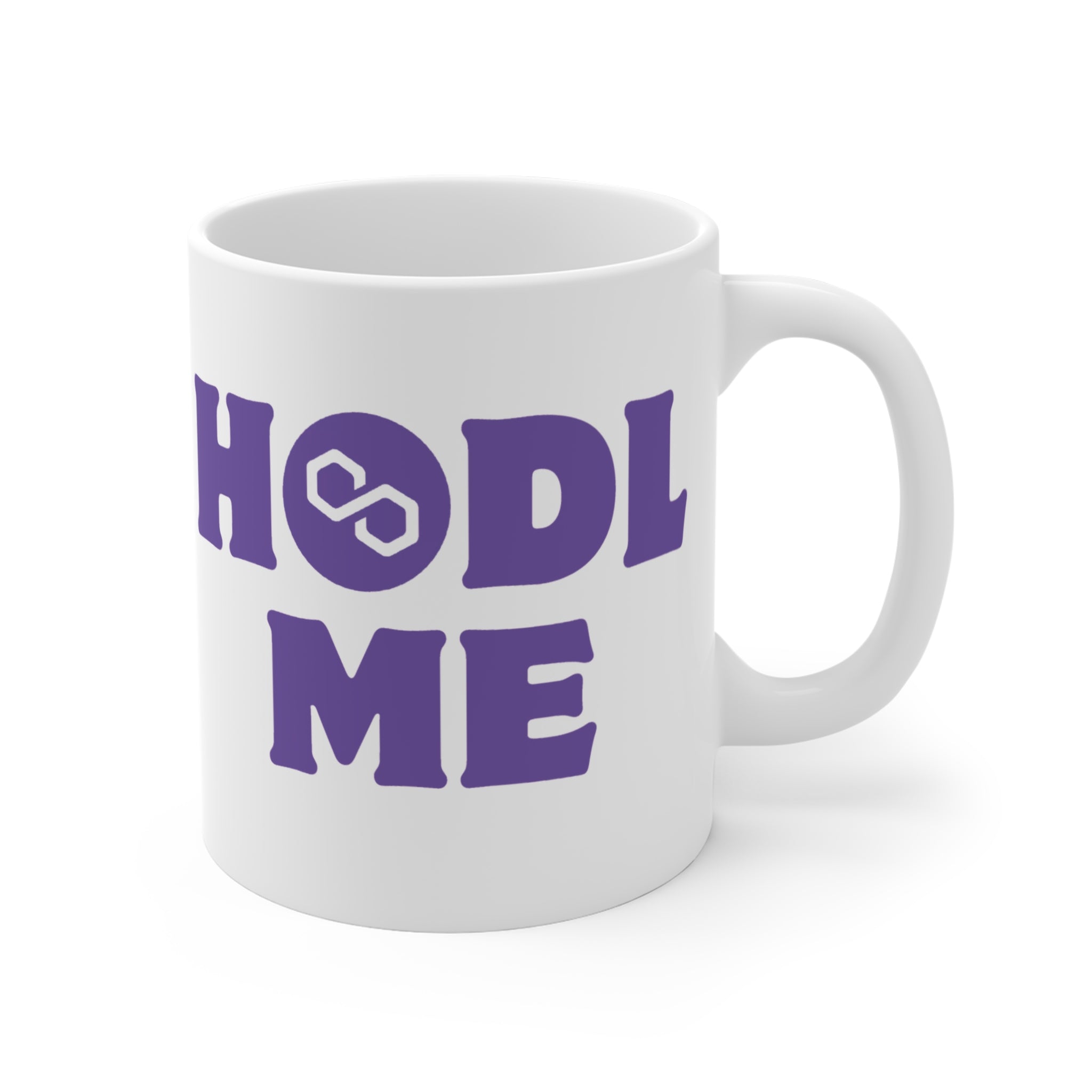 HODL ME Polygon Crypto Coffee Cup