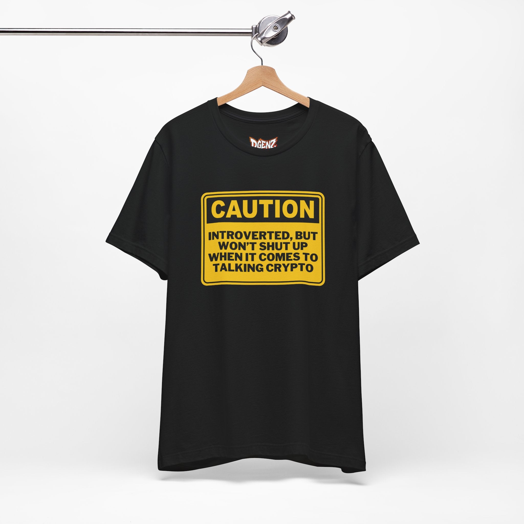 Caution introverted but talks crypto t-shirt