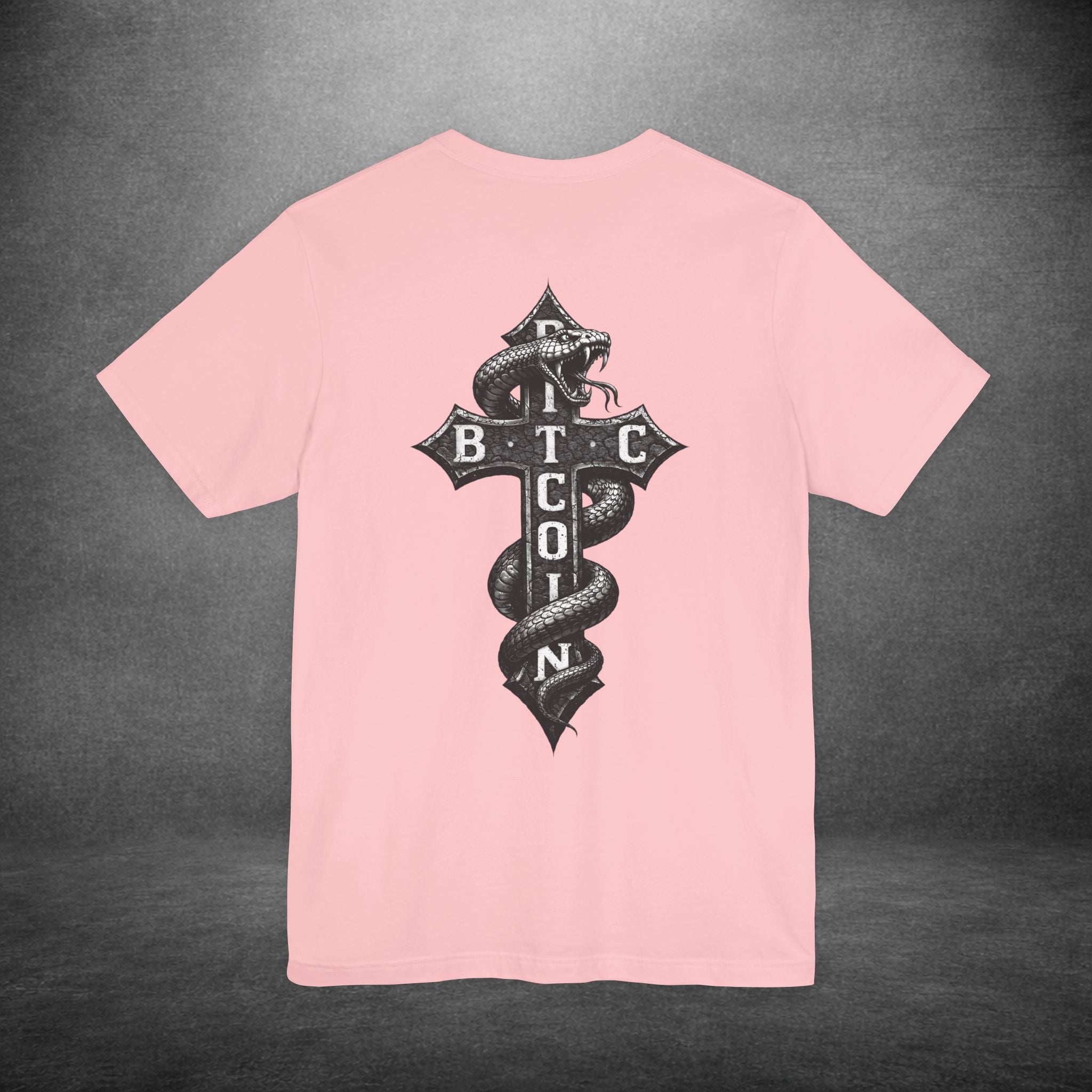 Bitcoin streetwear shirt combining strength, faith, and conviction