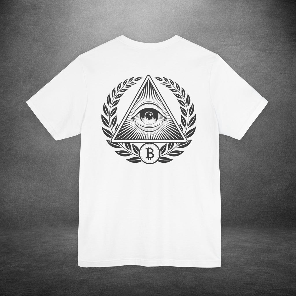 All-seeing eye Bitcoin shirt for crypto traders and holders