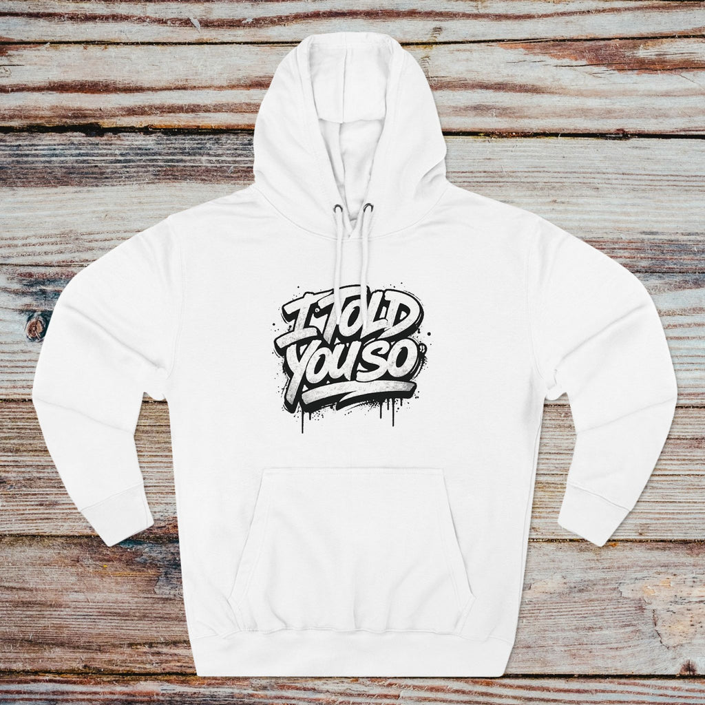 White Solana to the Moon hoodie laid flat, front view with clean chest print