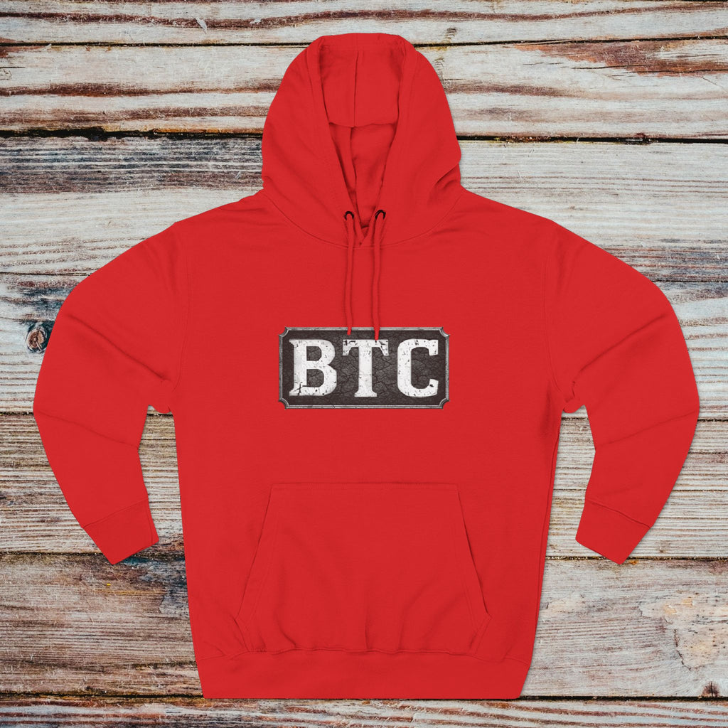 Red Bitcoin Serpent hoodie mockup