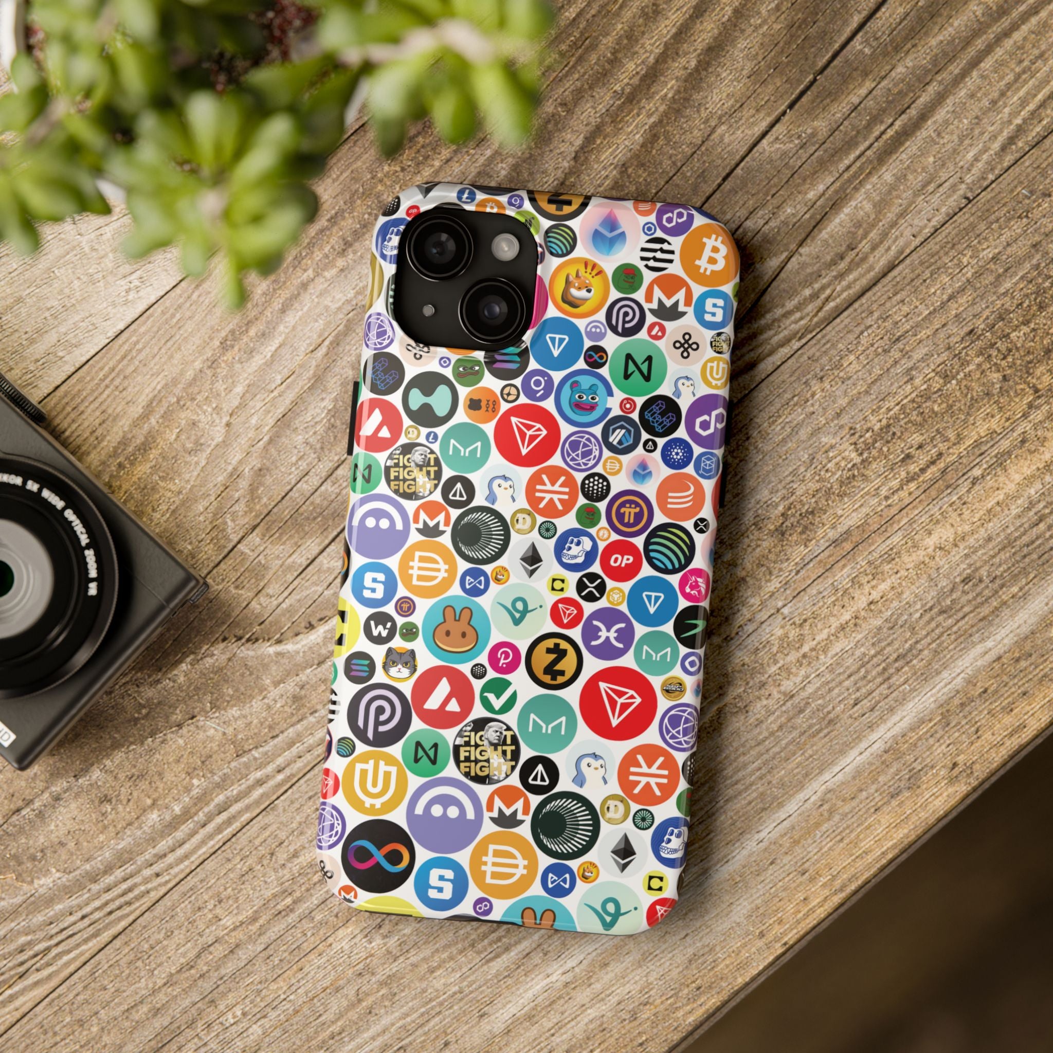 Crypto Coin Phone Case | Bitcoin, Ethereum & Altcoin Collage | Tough Shockproof Case for iPhone & Samsung