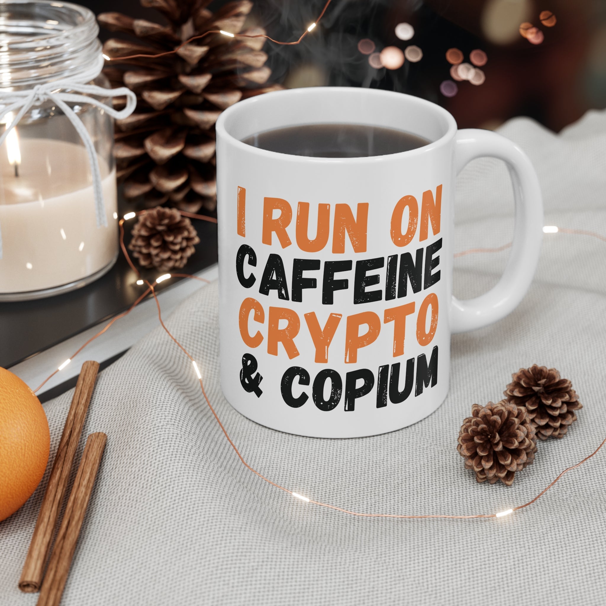 Caffeine Crypto & Copium Coffee Mug