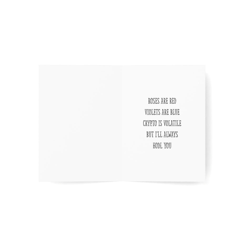 Inside of crypto Valentine’s card with poem about HODLing through market volatility