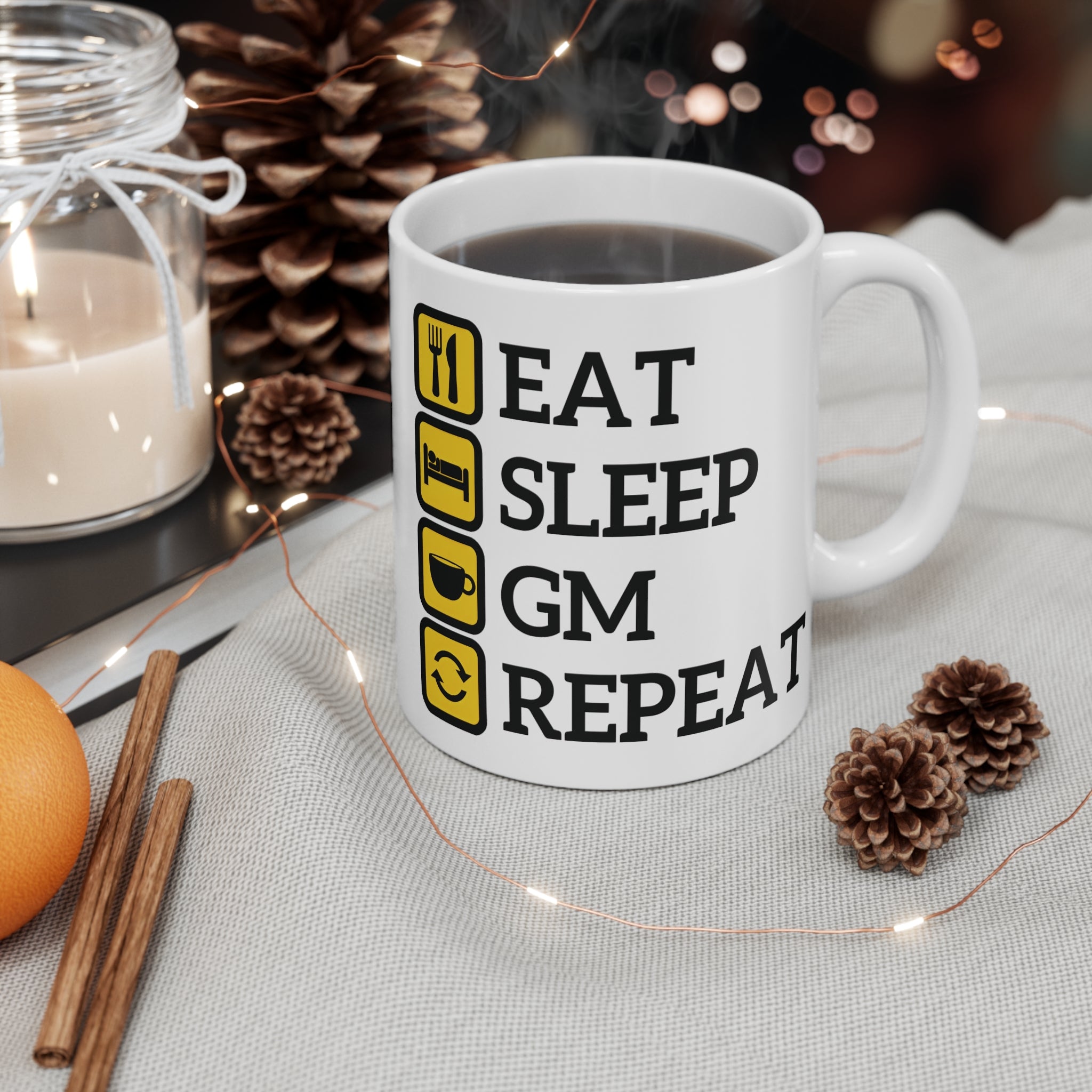 Eat Sleep GM Repeat Mug
