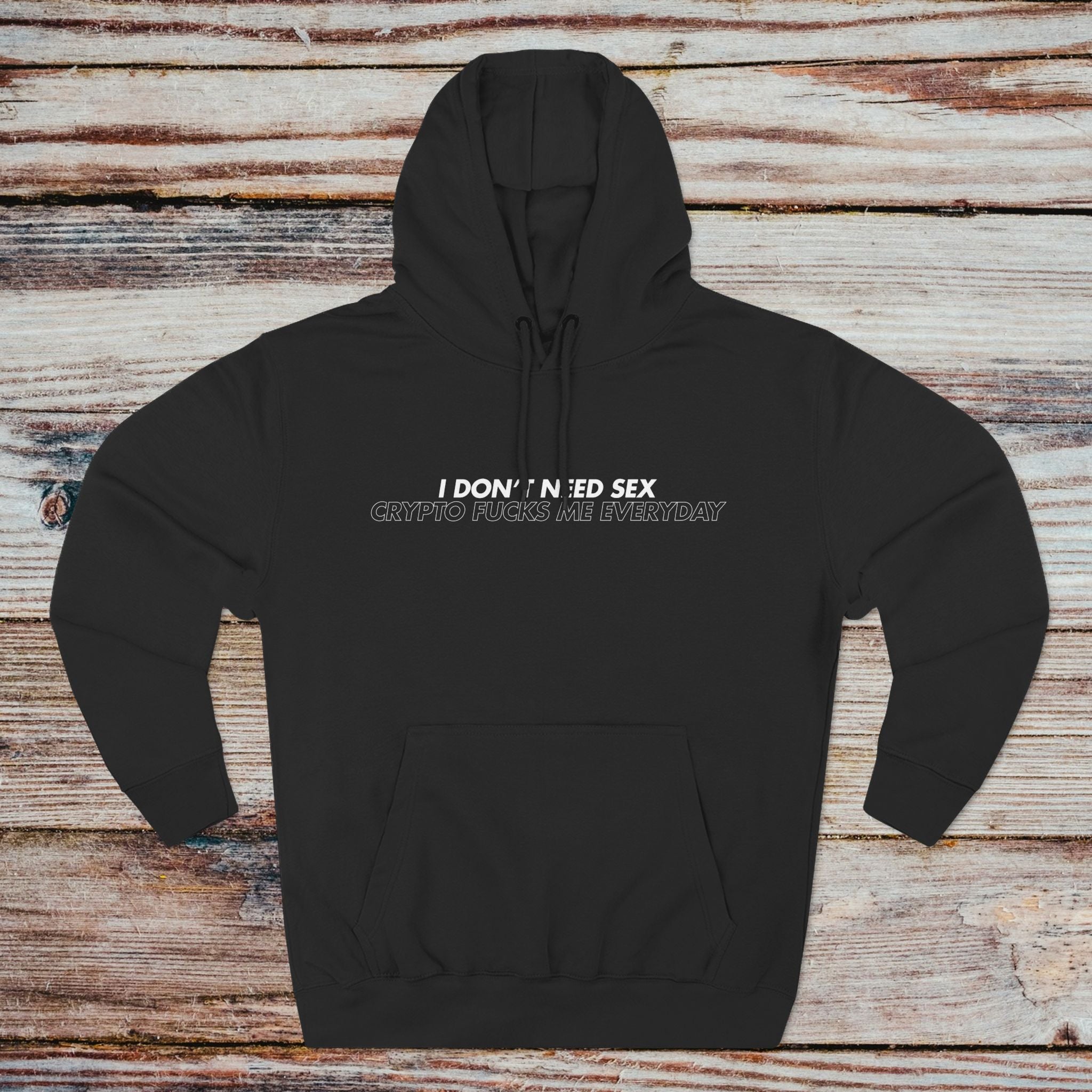 Crypto meme hoodie designed for traders who survived bear markets