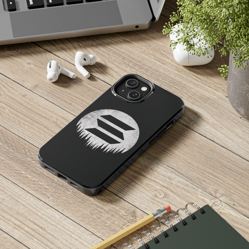 Solana To The Moon Phone Case | Minimalist SOL Crypto iPhone Case | Black Shockproof Case for iPhone & Samsung